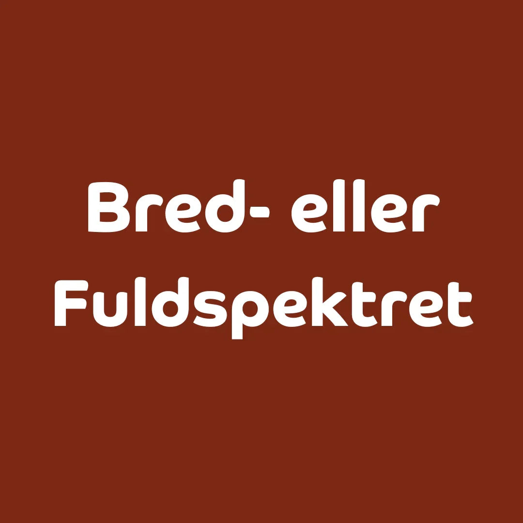 Skal man bruge fuldspektret eller bredspektret CBD olie?